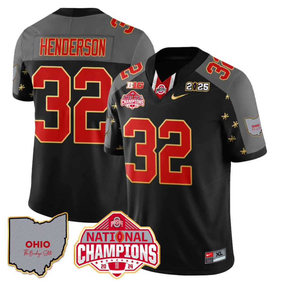 Treveyon Henderson Jersey #32 Ohio National Champions 2025 Patch