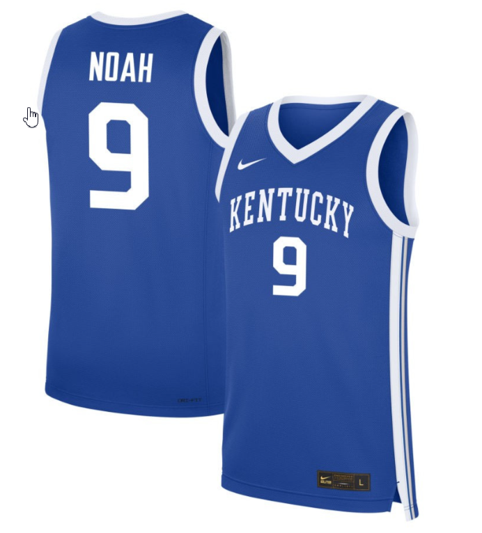 Trent Noah Jersey #9 Kentucky Wildcats NIL Basketball Royal