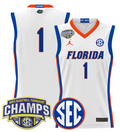Team Jersey #1 Florida Gators 2025 Tournament Champions Patch White