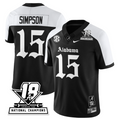 Ty Simpson Jersey #15 Alabama Crimson 18x-Time National Champions Gothic
