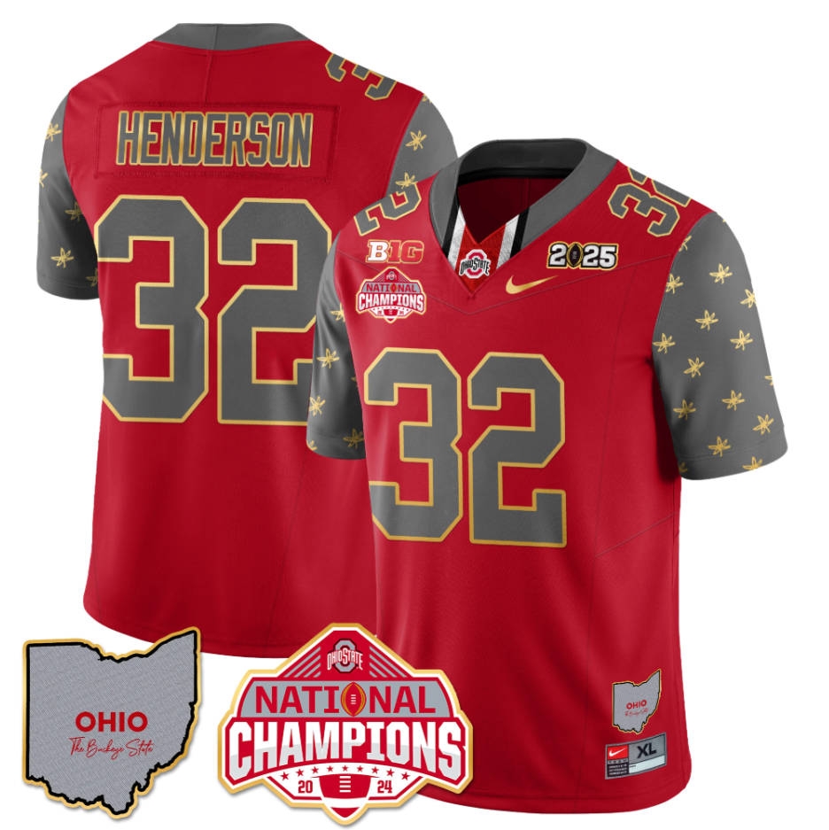Treveyon Henderson Jersey #32 Ohio National Champions 2025 Patch
