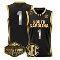 Team Jersey #1 South Carolina 2026 Final Four Basketball Stitched Black Gold