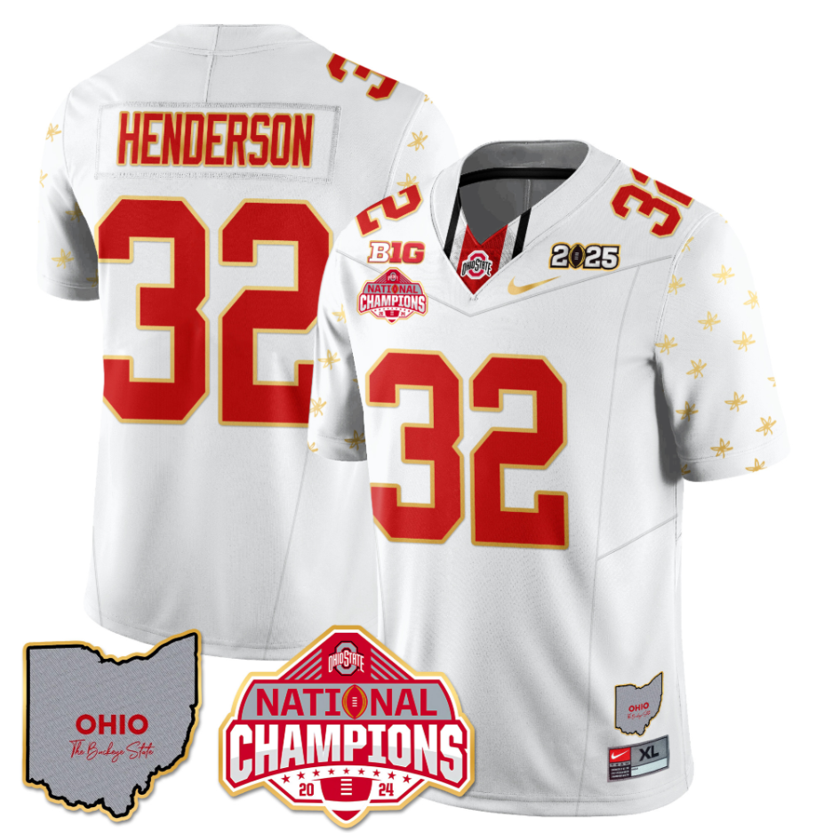 Treveyon Henderson Jersey #32 Ohio National Champions 2025 Patch