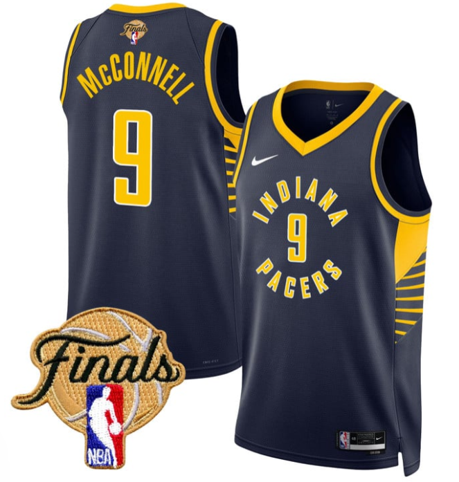 T.J. McConnell Jersey #9 Indiana Pacers 2025 Finals Swingman Stitched Icon