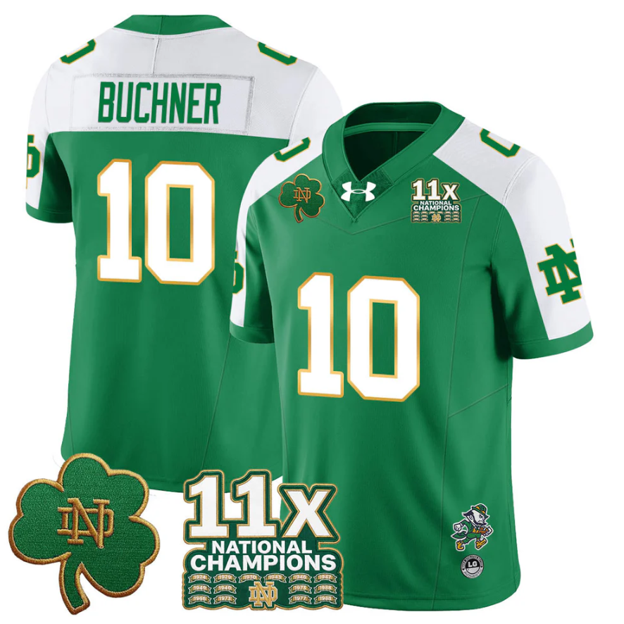 Tyler Buchner Jersey #10 Notre Dame 11x-Time National Champions Stitched