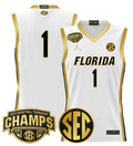 Team Jersey #1 Florida Gators 2025 Tournament Champions Patch White Gold