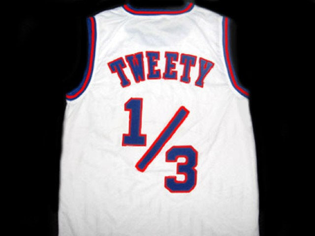 Tweety Bird Jersey #13 Tune Squad Space Jam Movie Basketball White