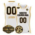 Ta'Niya Latson Jersey #00 South Carolina 2026 Final Four Stitched White Gold