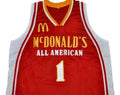 Tyreke Evans Jersey #1 McDonald's All American Basketball Sewn Red