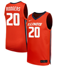 Will Riley Jersey #7 Illinois Fighting Illini NIL Basketball Orange