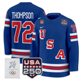 Tage Thompson Jersey #72 USA Olympic 250 Patch Hockey 2026 All Stitched