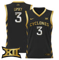 Tamin Lipsey Jersey #3 Iowa State 2024 Lightweight Basketball Black Gold
