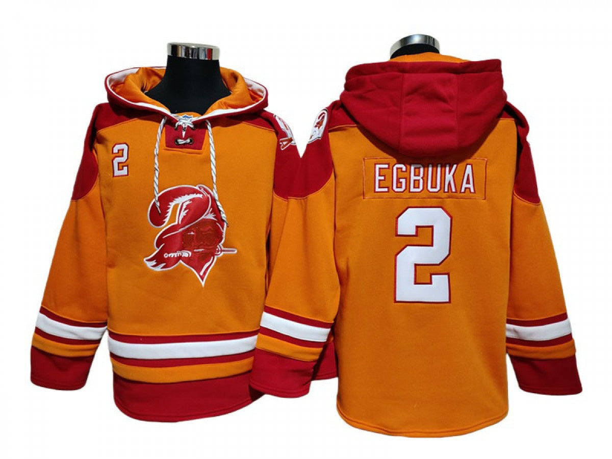 Tampa Bay Buccaneers #2 Emeka Egbuka Yellow Ageless Must-Have Lace-Up Pullover Hoodie