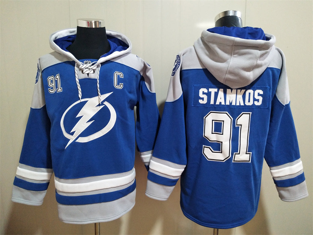 Tampa Bay Lightning #91 Steven Stamkos Pullover Hoodie