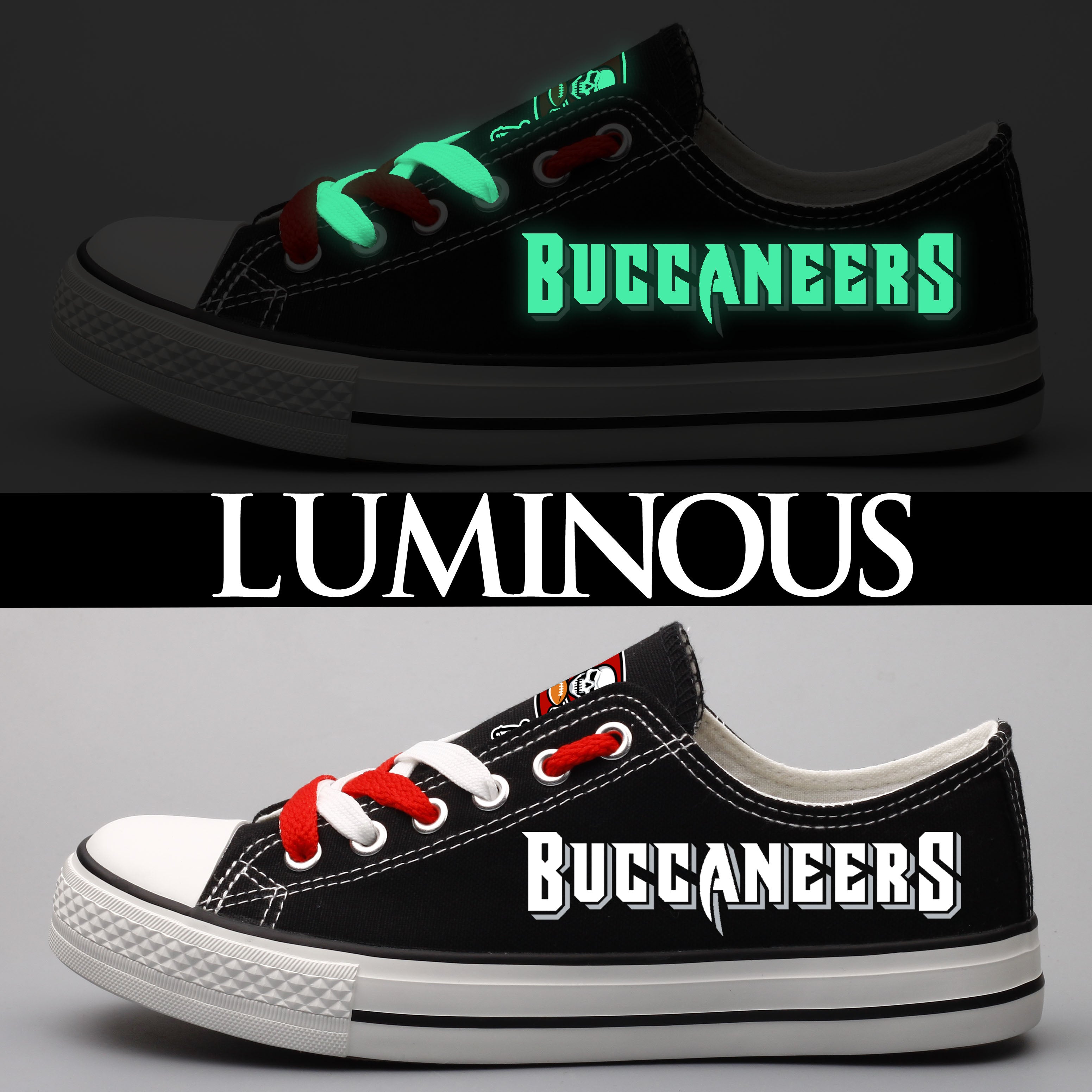 Tampa Bay Buccaneers Low Top Canvas Sport Sneakers Shoes For Men Women Fans