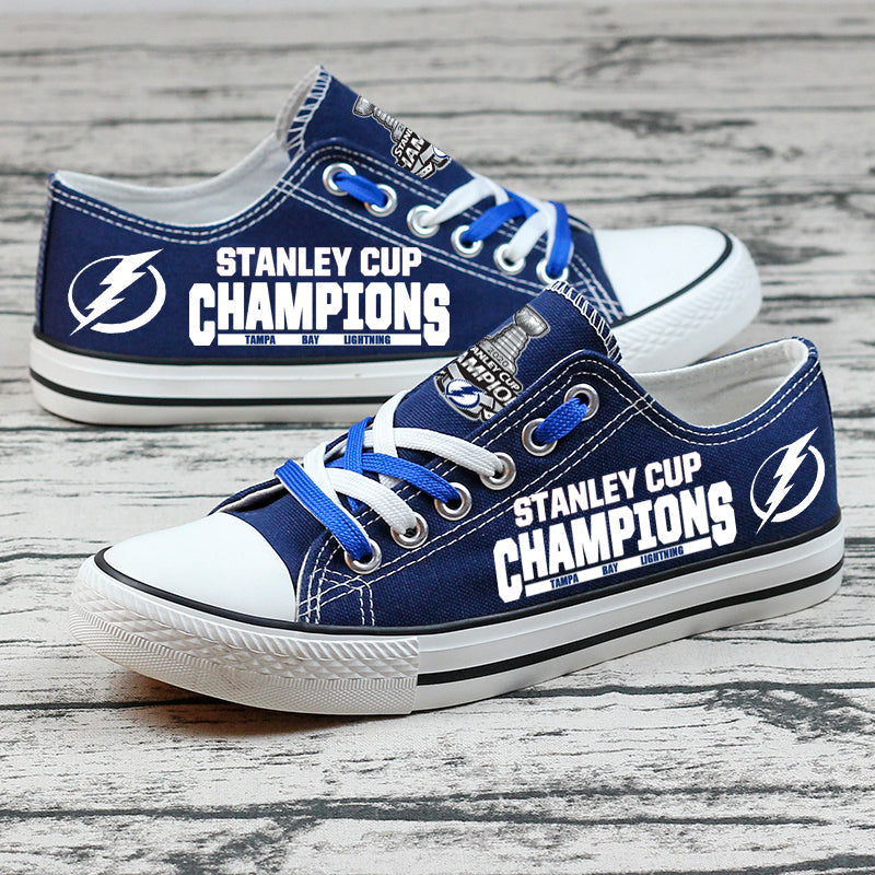 Tampa Bay Lightning Low Top Canvas Sport Sneakers Shoes For Men Women Fans