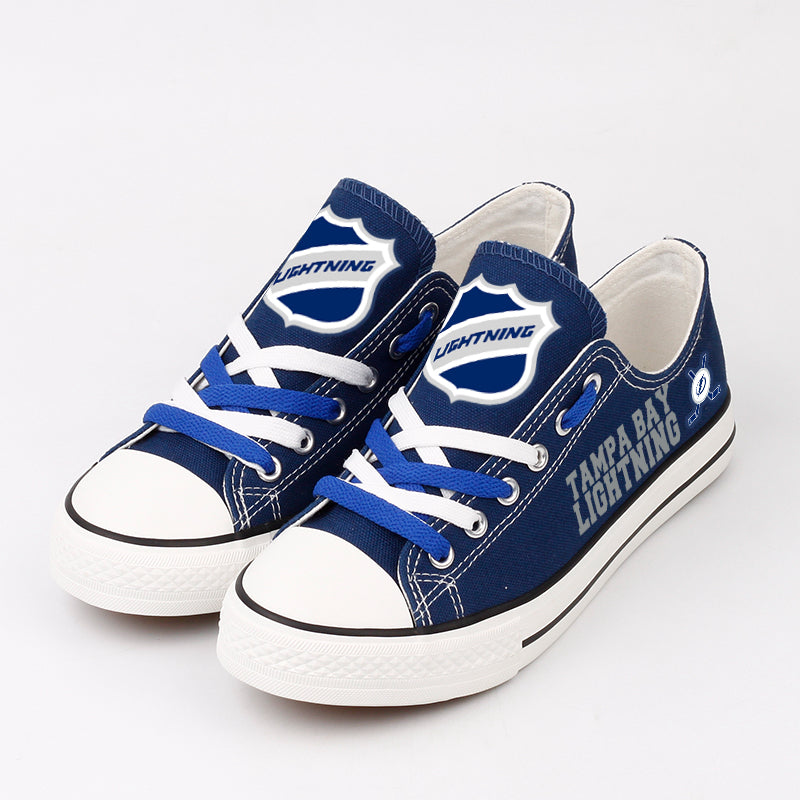 Tampa Bay Lightning Low Top Canvas Sport Sneakers Shoes For Men Women Fans