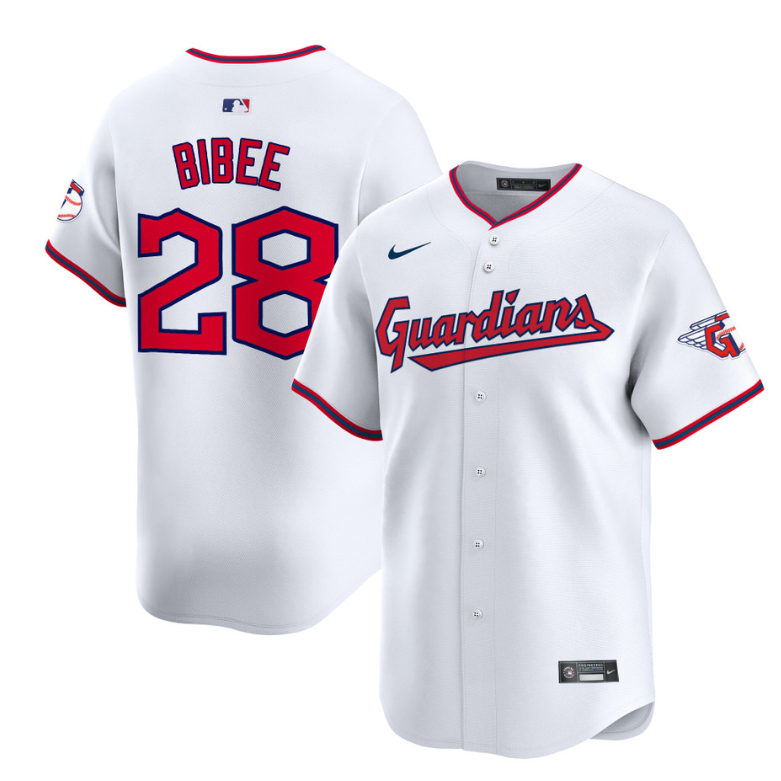 Tanner Bibee Jersey #28 Cleveland Guardians 2025 Vapor Premier Limited All Stitched