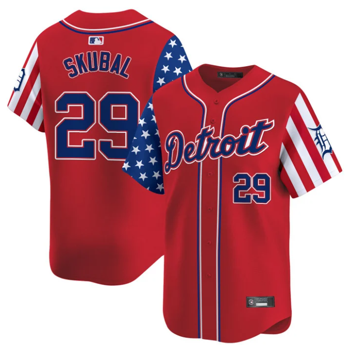 Tarik Skubal Jersey #29 Detroit Tigers 2025 Memorial Day Vapor Premier Limited Stitched