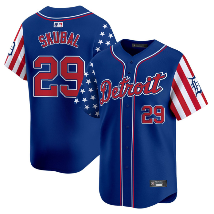 Tarik Skubal Jersey #29 Detroit Tigers 2025 Memorial Day Vapor Premier Limited Stitched