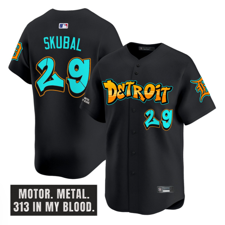 Tarik Skubal Jersey #29 Detroit Tigers Graffiti Motor City Edition