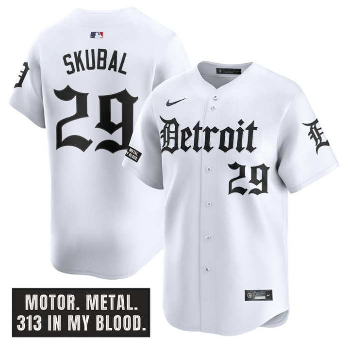 Tarik Skubal Jersey #29 Detroit Tigers Motor Gothic Edition Vapor Premier Limited Stitched