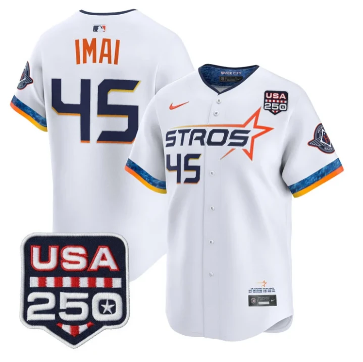 Tatsuya Imai Jersey #45 Houston Astros 250 USA Patch Limited Stitched