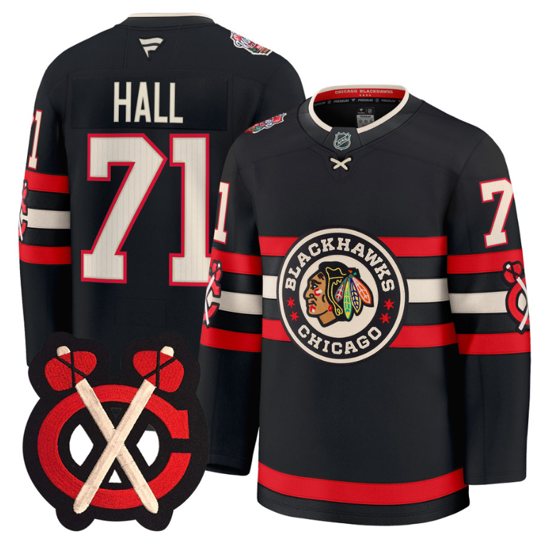 Taylor Hall Jersey #71 Chicago Blackhawks Premium All Stitched