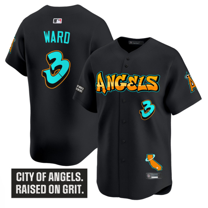 Taylor Ward Jersey #3 Los Angeles Angels Graffiti Halo Drop Edition