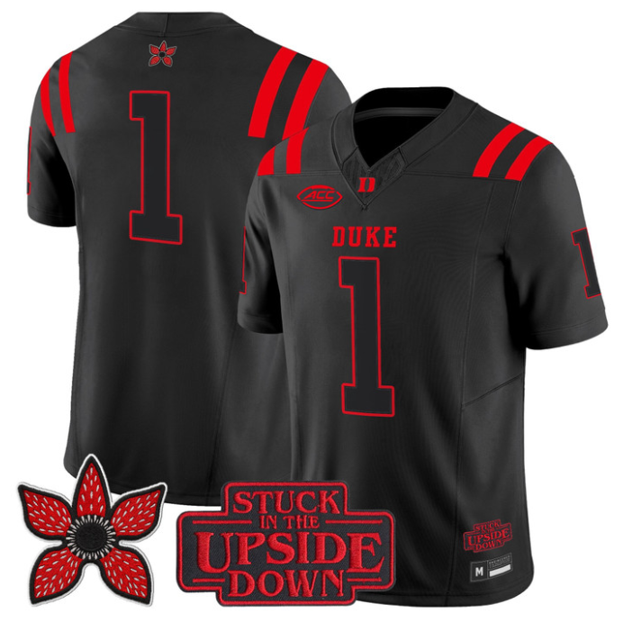 Team Jersey #1 Duke Blue Devils Stranger Things Edition Stitched