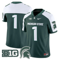 Team Jersey #1 Michigan State Spartans 2025 Vapor Limited Stitched Green Alter