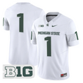 Team Jersey #1 Michigan State Spartans 2025 Vapor Limited Stitched White