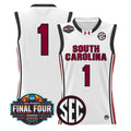 Team Jersey #1 South Carolina 2026 Final Four Basketball Stitched White