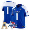 Team Jersey #1 Tulsa Golden Hurricane 2025 Vapor Limited Stitched Royal Alter