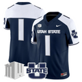 Team Jersey #1 Utah State Aggies 2025 Vapor Limited Stitched Navy Alter