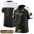 Team Jersey #1 Delaware Blue Hens 2025 Gold Vapor Limited Stitched