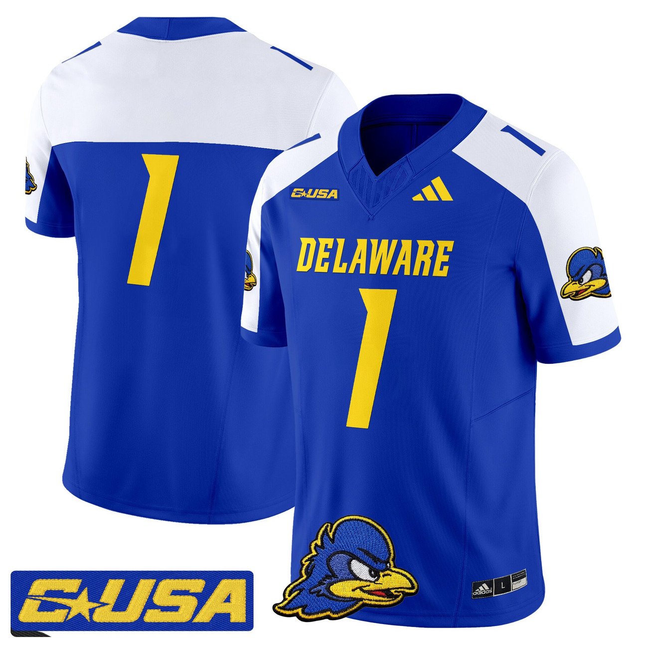 Team Jersey #1 Delaware Blue Hens 2025 Vapor Limited Stitched