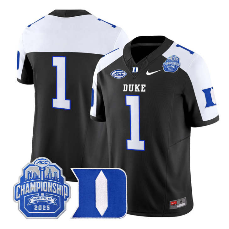 Team Jersey #1 Duke Blue Devils 2025 ACC Championship Limited Stitched