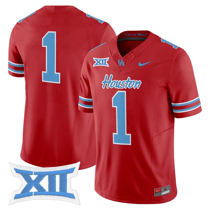 Team Jersey #1 Houston Cougars 2025 Oilers Inspired Limited Stitched