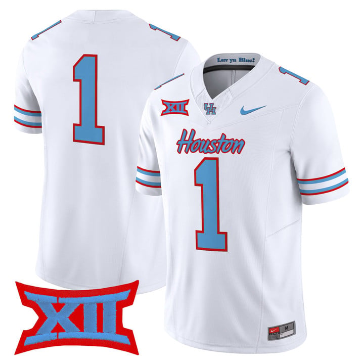 Team Jersey #1 Houston Cougars 2025 Oilers Inspired Limited Stitched