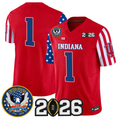 Team Jersey #1 Indiana Hoosiers America 250 Edition 2026 CFP Final Patch Stitched