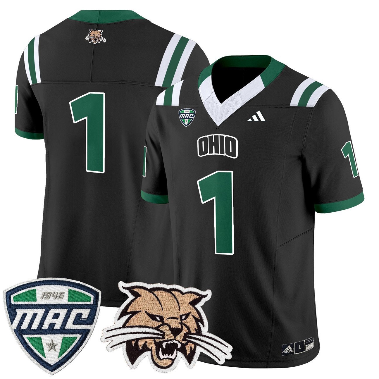Team Jersey #1 Ohio Bobcats 2025 Vapor Limited Stitched