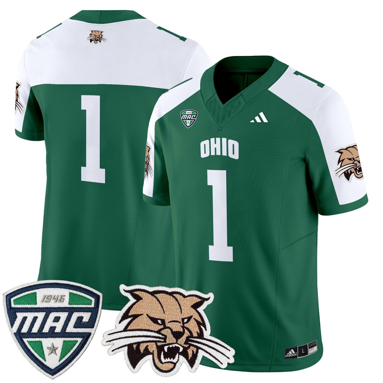 Team Jersey #1 Ohio Bobcats 2025 Vapor Limited Stitched