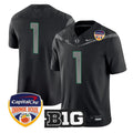Team Jersey #1 Oregon Ducks 2026 Orange Bowl Patch Vapor Limited Stitched