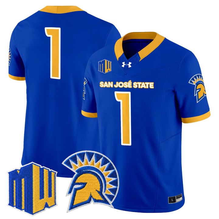 Team Jersey #1 San José State Spartans 2025 Vapor Limited Stitched
