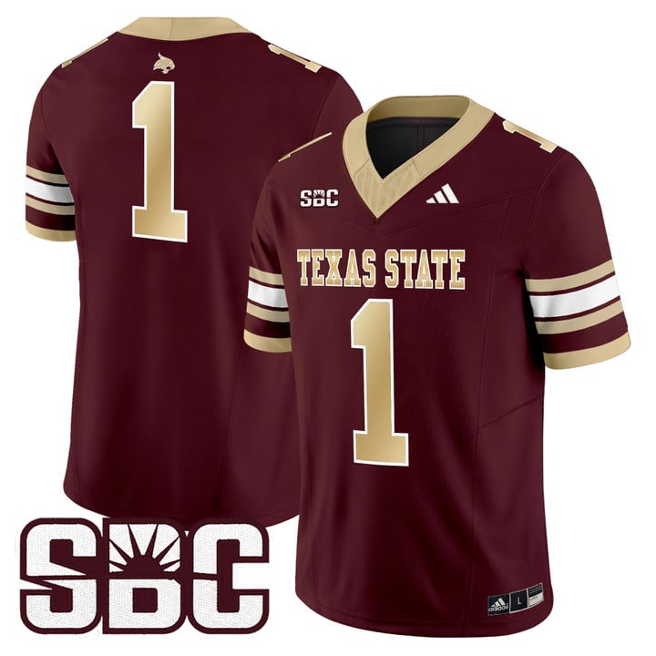 Team Jersey #1 Texas State Bobcats 2025 Vapor Limited Stitched