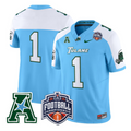 Team Jersey #1 Tulane Green Wave 2025 AAC Championship Vapor Stitched