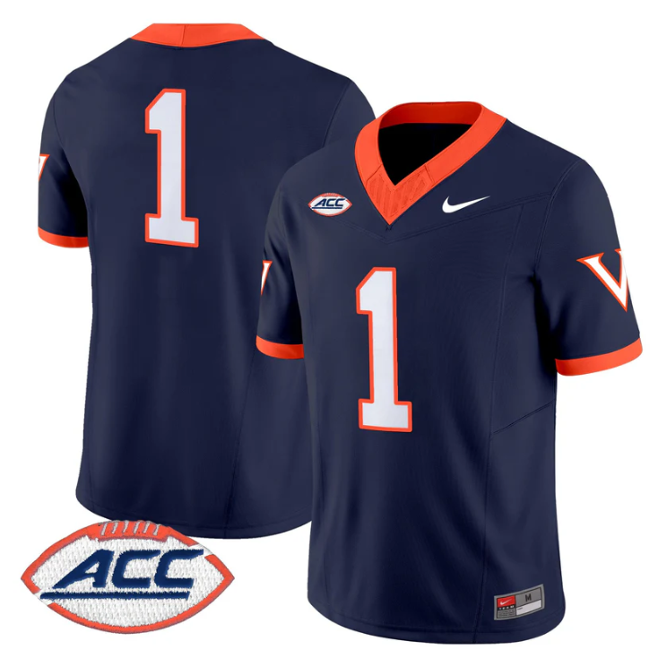 Team Jersey #1 Virginia Cavaliers 1995 Throwbacks Limited Stitched