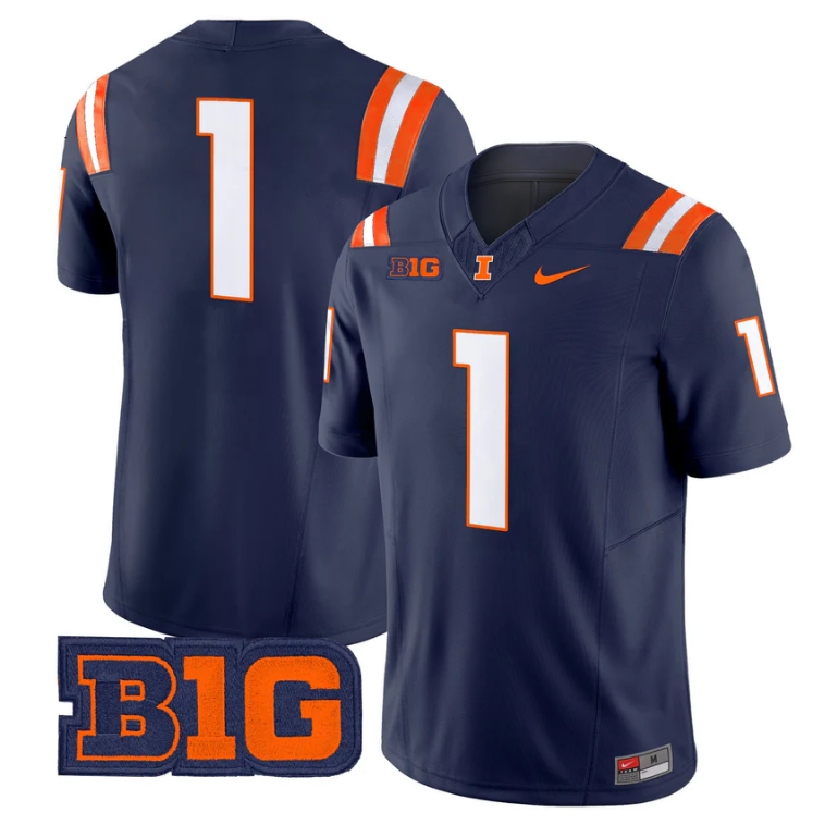 Team Jersey #5 Illinois Fighting Illini 2025 Vapor Limited Stitched
