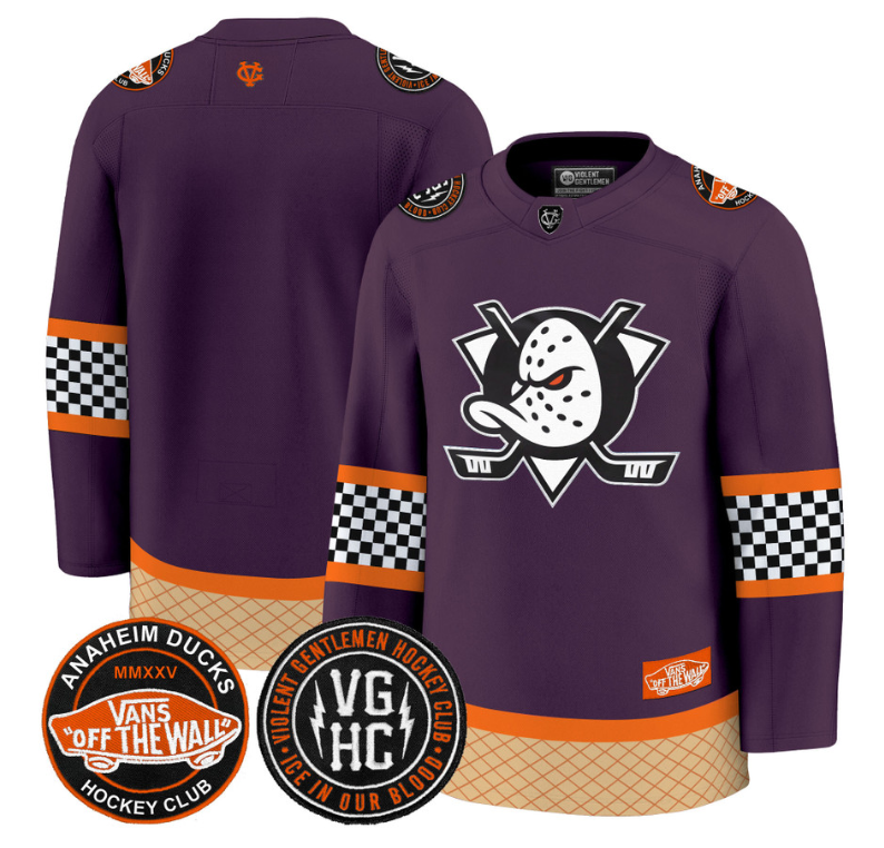 Team Jersey Anaheim Ducks Checkerboard 2025 Premium Stitched